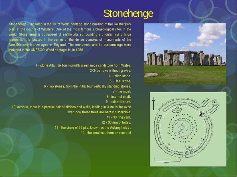 Stonehenge Stonehenge – included in the list of World heritage stone building...