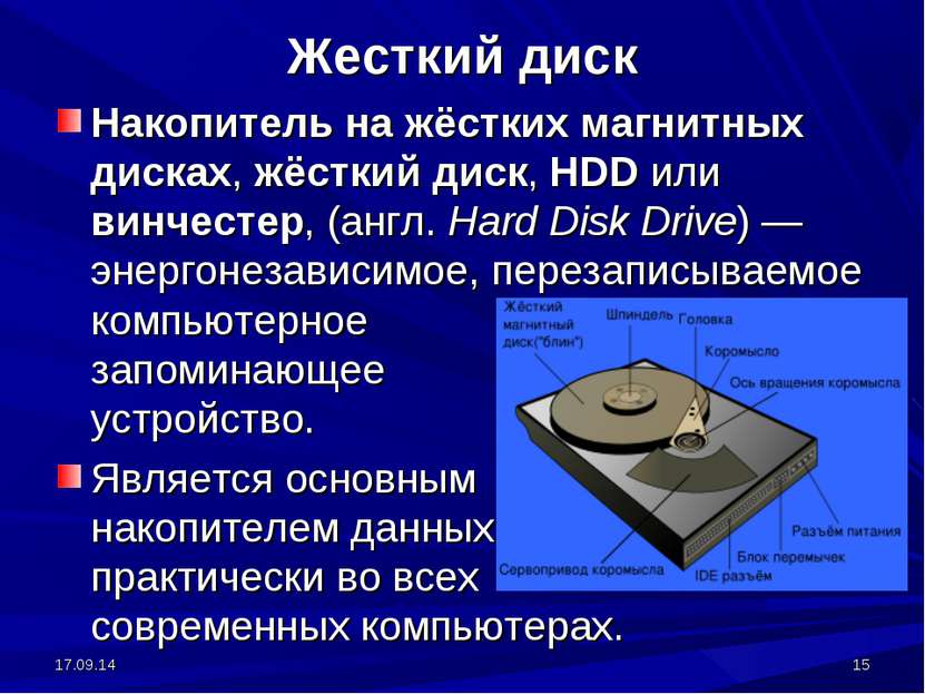 * * Жесткий диск Накопитель на жёстких магнитных дисках, жёсткий диск, HDD ил...