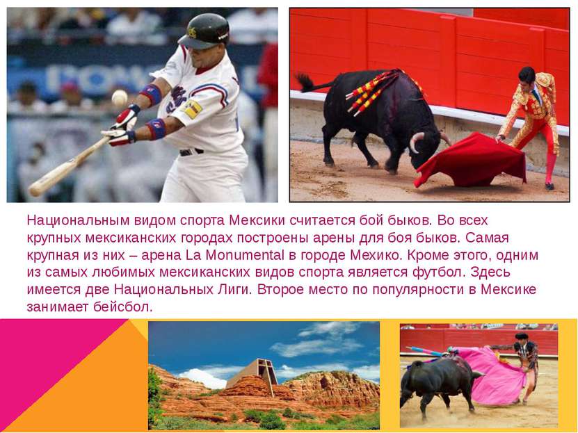 Национальным видом спорта Мексики считается бой быков. Во всех крупных мексик...