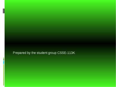 Prepared by the student group CSSE-113K