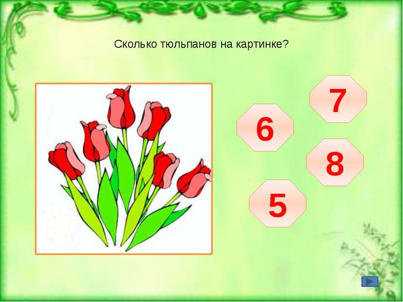 Сколько тюльпанов на картинке?