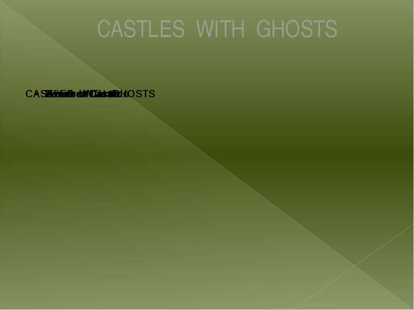 CASTLES WITH GHOSTS