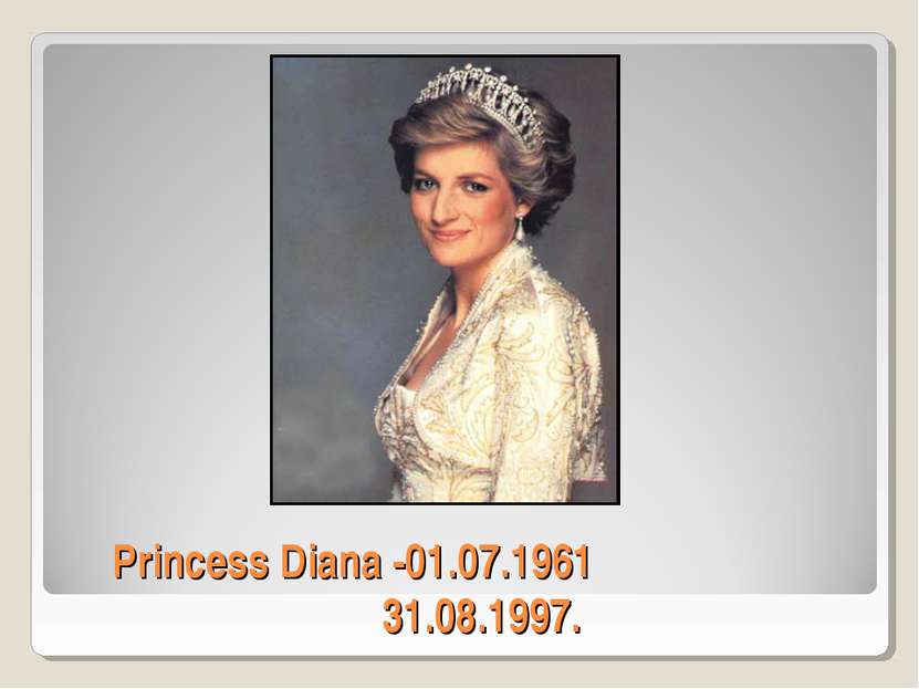 Princess Diana -01.07.1961 31.08.1997.