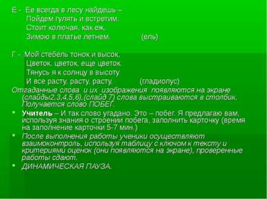 Е - Ее всегда в лесу найдешь – Пойдем гулять и встретим. Стоит колючая, как е...