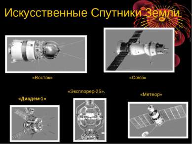 «Восток» «Союз» «Диадем-1» «Метеор» «Эксплорер-25». Искусственные Спутники Земли