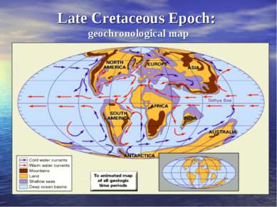 Late Cretaceous Epoch: geochronological map