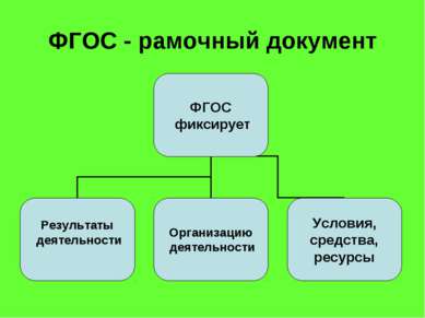 ФГОС - рамочный документ