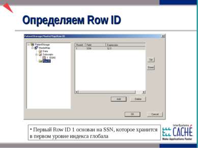 Определяем Row ID Первый Row ID 1 основан на SSN, которое хранится в первом у...