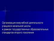 Организация внеучебной деятельности учащихся начальной школы в рамках государ...