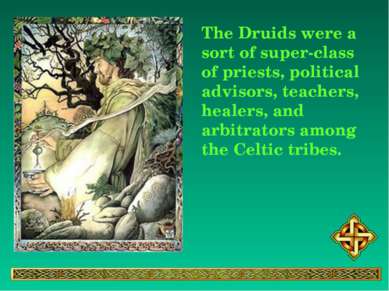 The Druids were a sort of super-class of priests, political advisors, teacher...