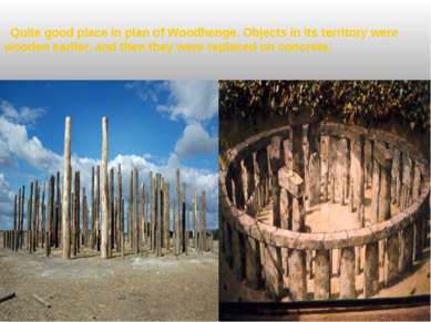 Quite good place in plan of Woodhenge. Objects in its territory were wooden e...