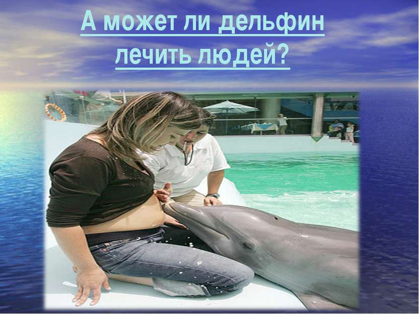 А может ли дельфин лечить людей?