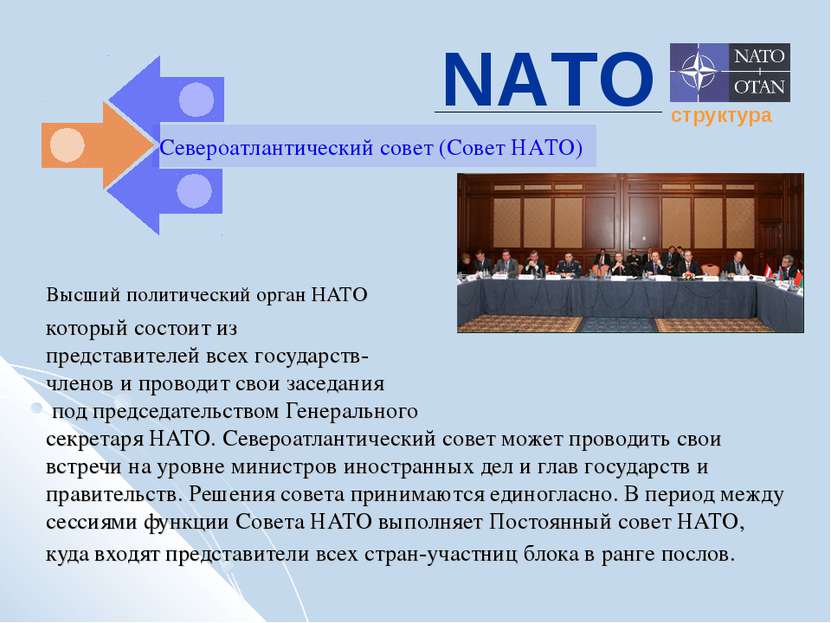 Высший политический орган НАТО который состоит из представителей всех государ...