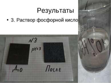 Результаты 3. Раствор фосфорной кислоты