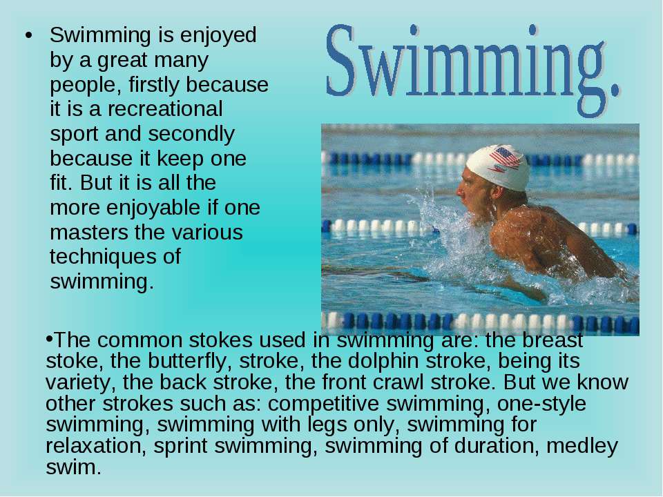 Swimmer перевод. Презентация плавание английский. Любимый вид спорта плавание. Плавание на английском языке. Плавание спорт на английском.