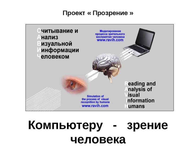 Проект « Прозрение » Компьютеру - зрение человека
