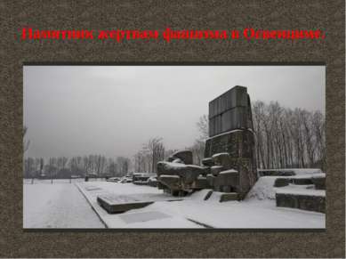 Памятник жертвам фашизма в Освенциме.