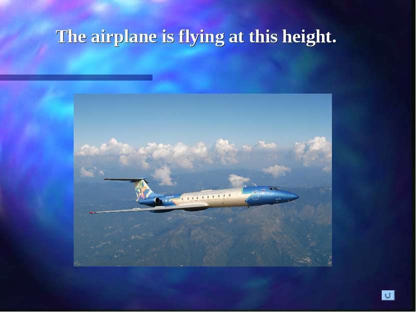 The airplane is flying at this height.