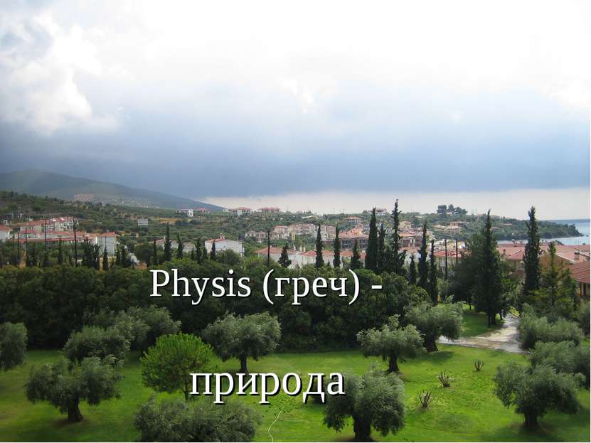 Physis (греч) - природа