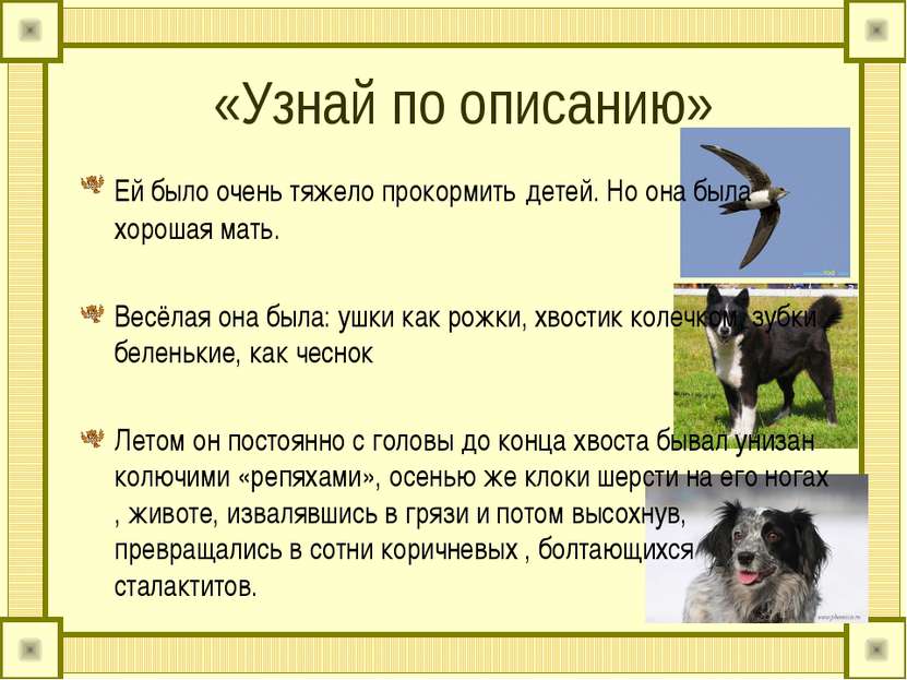 «Узнай по описанию» Ей было очень тяжело прокормить детей. Но она была хороша...