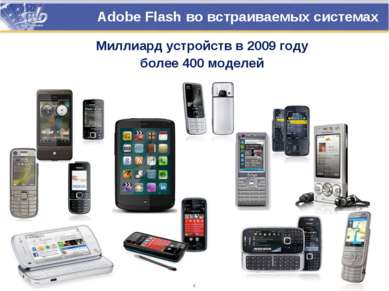 * Adobe Flash во встраиваемых системах Миллиард устройств в 2009 году более 4...