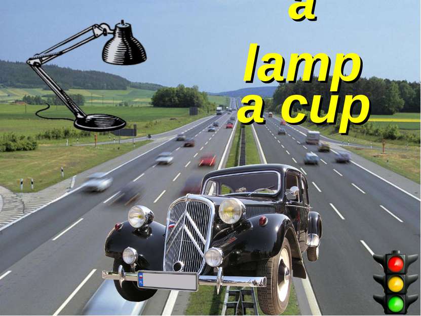 a lamp a cup