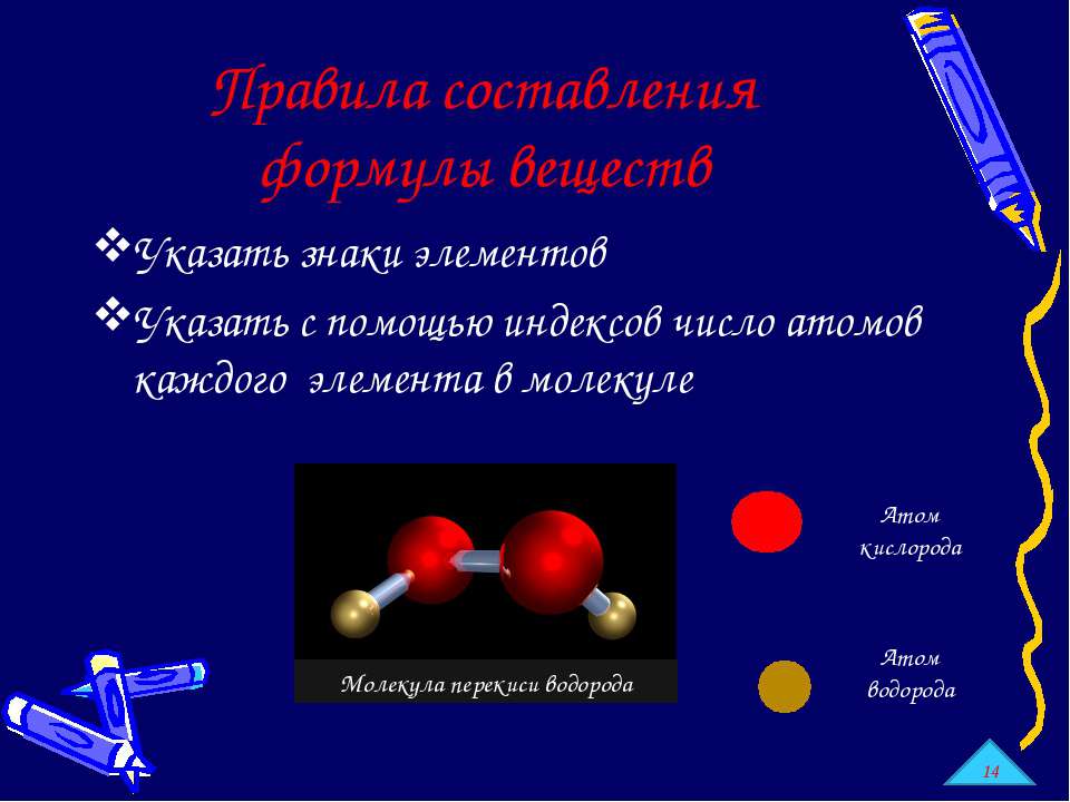 Молекула пероксида водорода связь