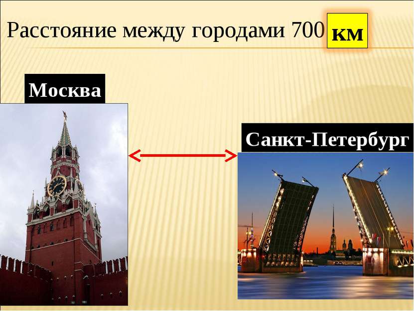 Расстояние между городами 700 Москва Санкт-Петербург