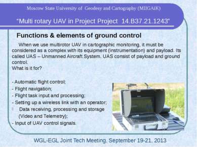 Functions & elements of ground control When we use multirotor UAV in cartogra...