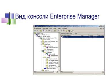 Вид консоли Enterprise Manager