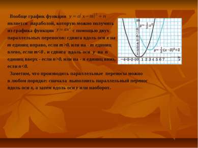 Вообще график функции является параболой, которую можно получить из графика ф...