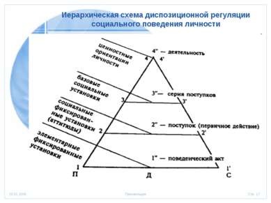 Иерархическая схема диспозиционной регуляции социального поведения личности С...