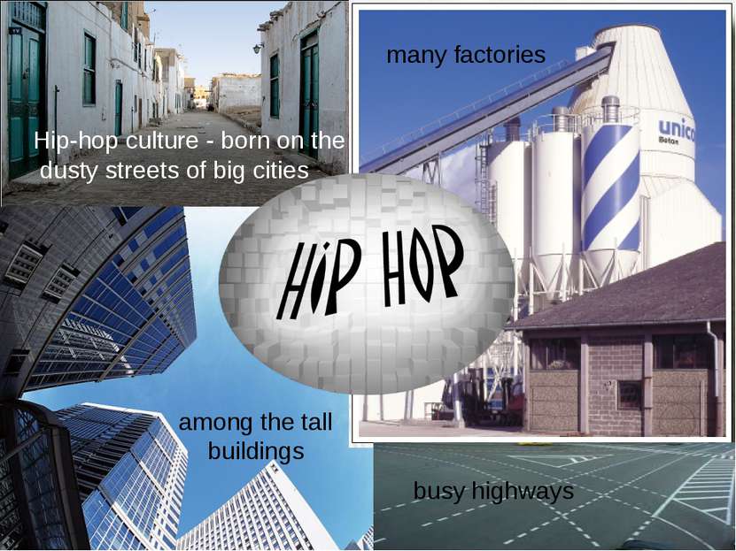Hip-hop culture - born on the dusty streets of big cities among the tall buil...