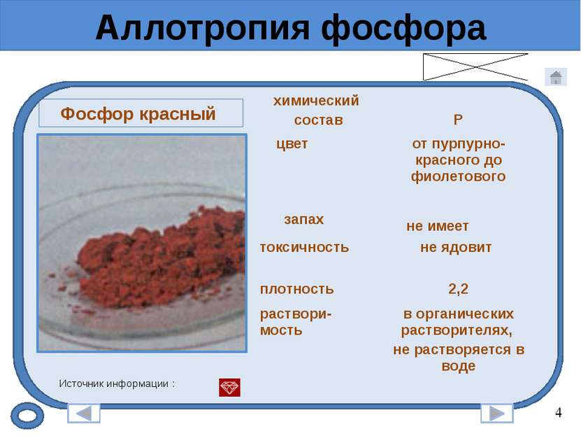 Природные соединения фосфора Вивианит Источник информации : Описание минерала...