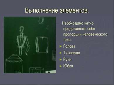 Выполнение элементов. Необходимо четко представлять себе пропорции человеческ...