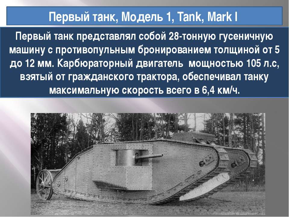 Когда появились первые танки. Историческая справка а каком году появился первый танк. Рассказ про танки.