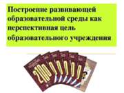 Построение развивающей образовательной среды как перспективная цель образоват...