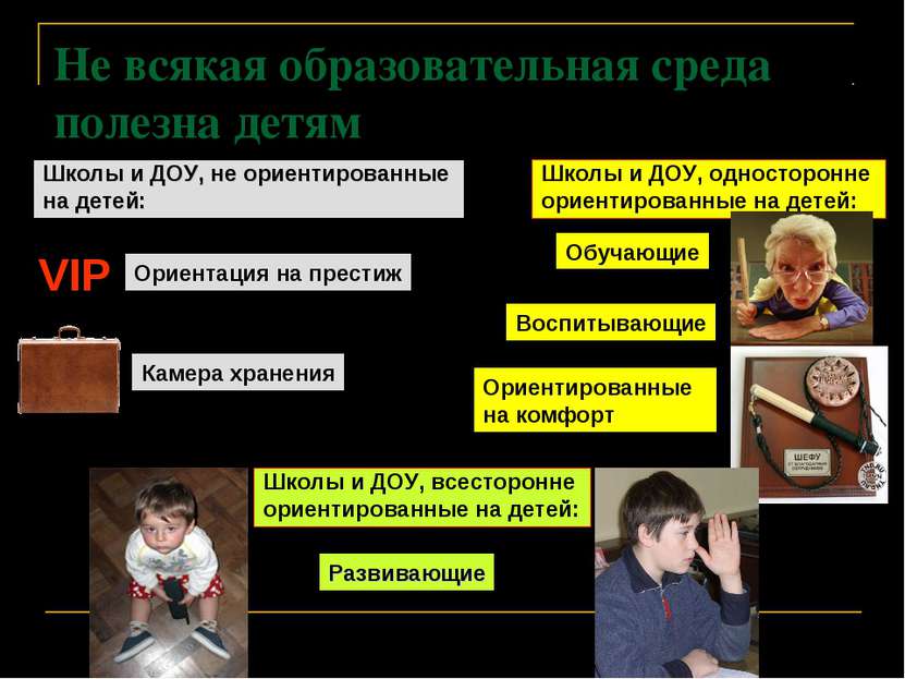 Не всякая образовательная среда полезна детям Школы и ДОУ, не ориентированные...