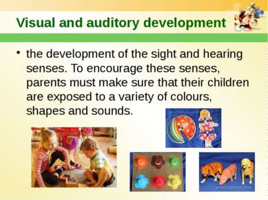 Visual and auditory development the development of the sight and hearing sens...
