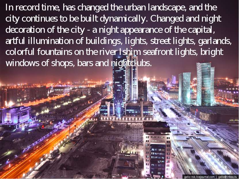 In record time, has changed the urban landscape, and the city continues to be...