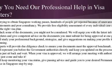 Why You Need Our Professional Help in Visa Matters? • While trying to obtain ...