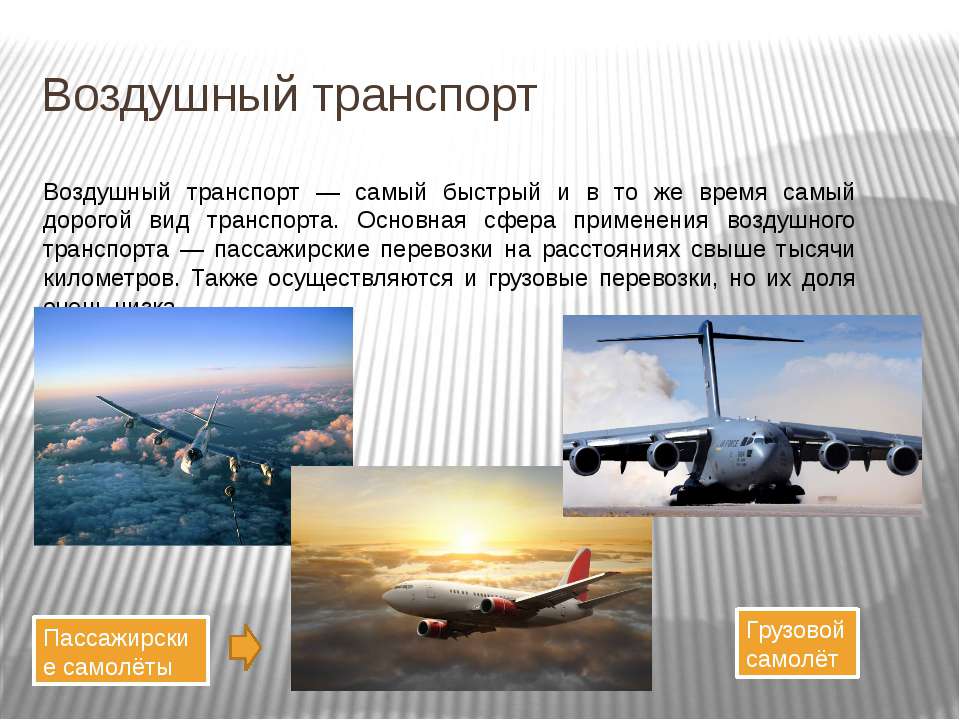 Воздушный транспорт презентация