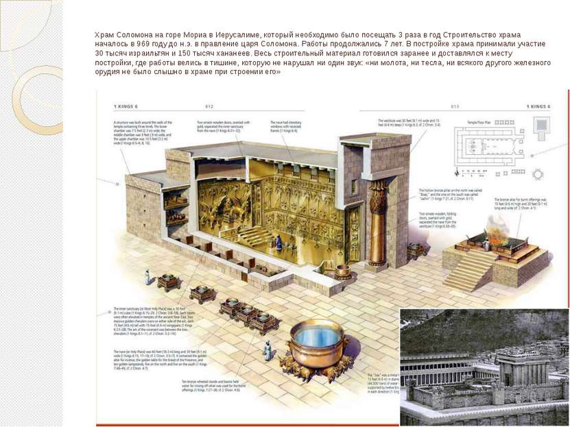 Храм Соломона на горе Мориа в Иерусалиме, который необходимо было посещать 3 ...