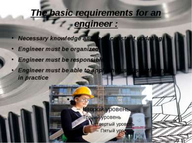 The basic requirements for an engineer : Necessary knowledge and their consta...