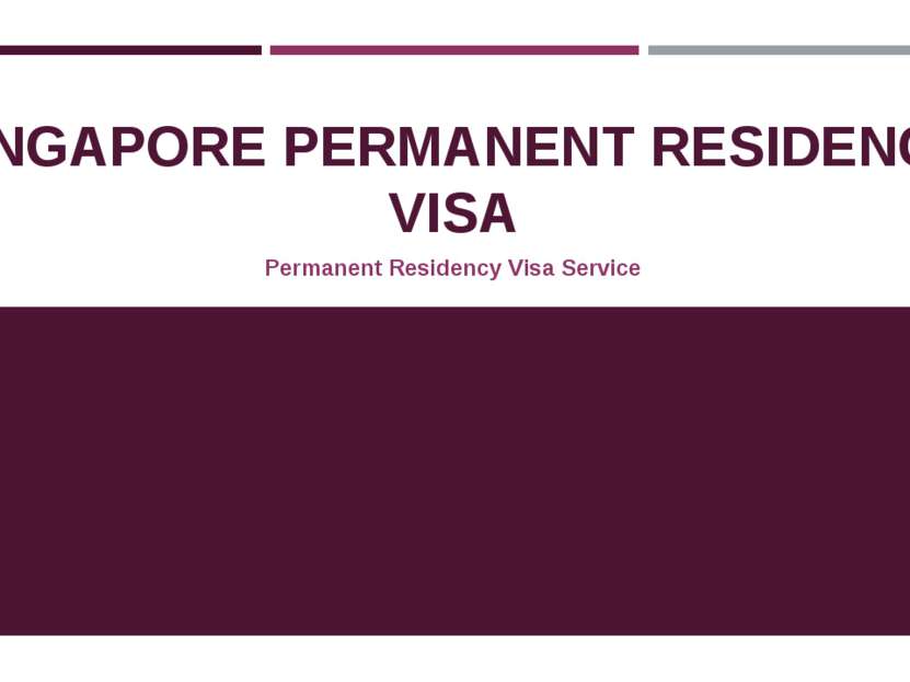 SINGAPORE PERMANENT RESIDENCY VISA Permanent Residency Visa Service