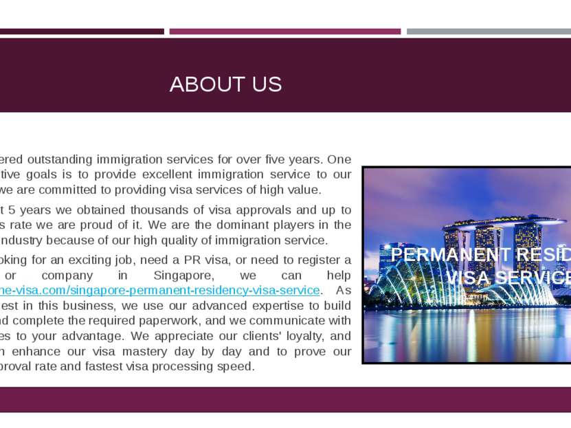 ABOUT US We have offered outstanding immigration services for over five years...