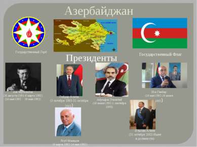 Азербайджан Государственный Герб Государственный Флаг Президенты Аяз Муталибо...