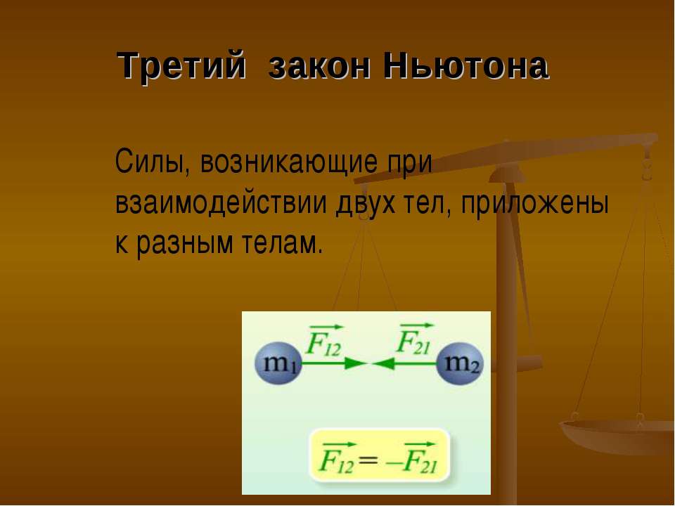 При взаимодействии тел изменяется. Третий закон Ньютона. Взаимодействие двух тел третий закон Ньютона. 1 Закон Ньютона. Закон силы Ньютона.