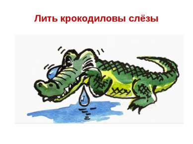 Лить крокодиловы слёзы