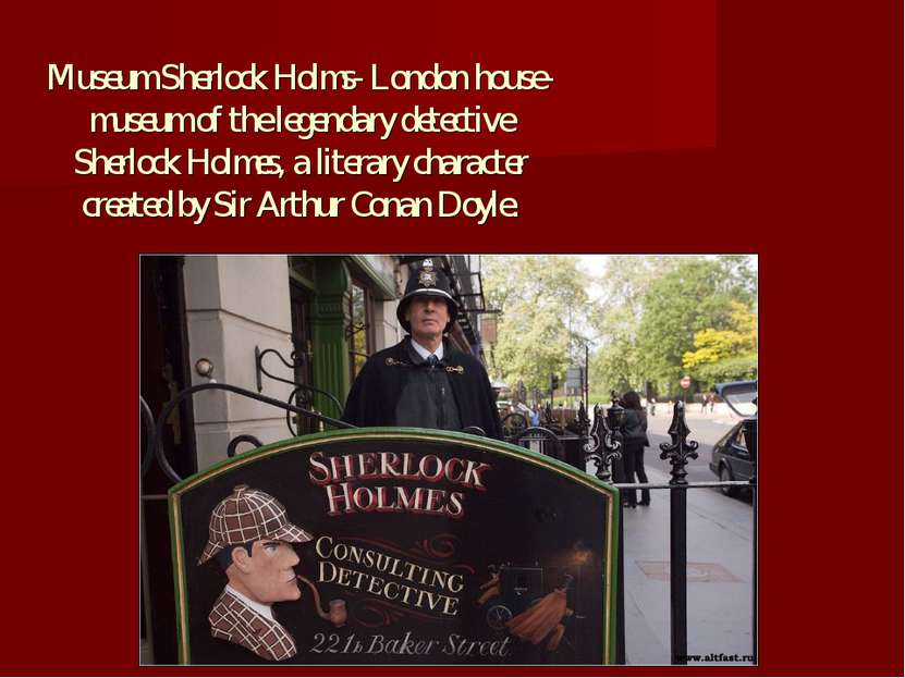Museum Sherlock Holms- London house-museum of the legendary detective Sherloc...